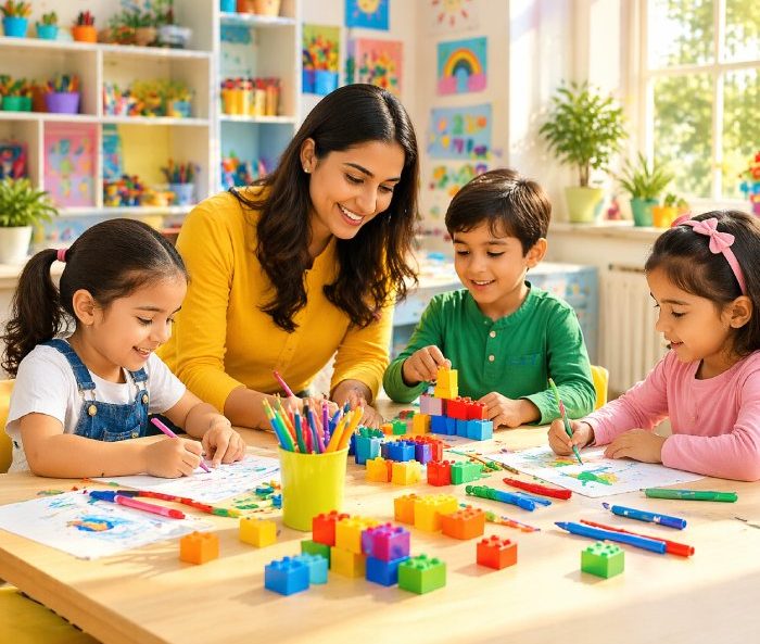 Happy children learning at Simonsmilers Preschool